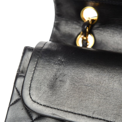 Chanel Lambskin Quilted Medium Double Flap Black 10 of 15