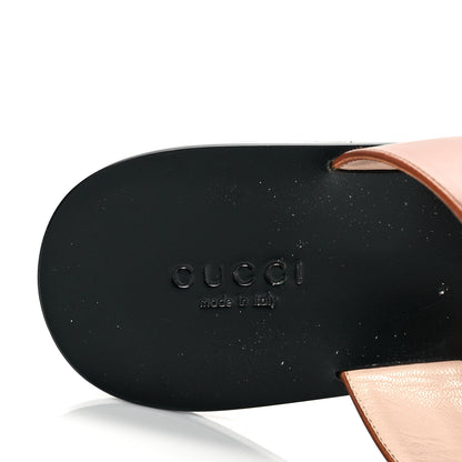 Gucci Calfskin GG Marmont Thong Sandals 37.5 Cognac 8 of 9