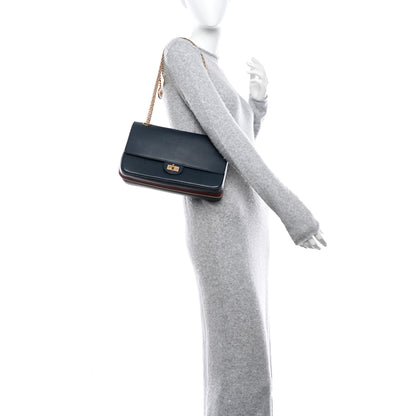 Chanel Calfskin Nude 2.55 Medals Reissue 226 Flap Navy 2 of 13