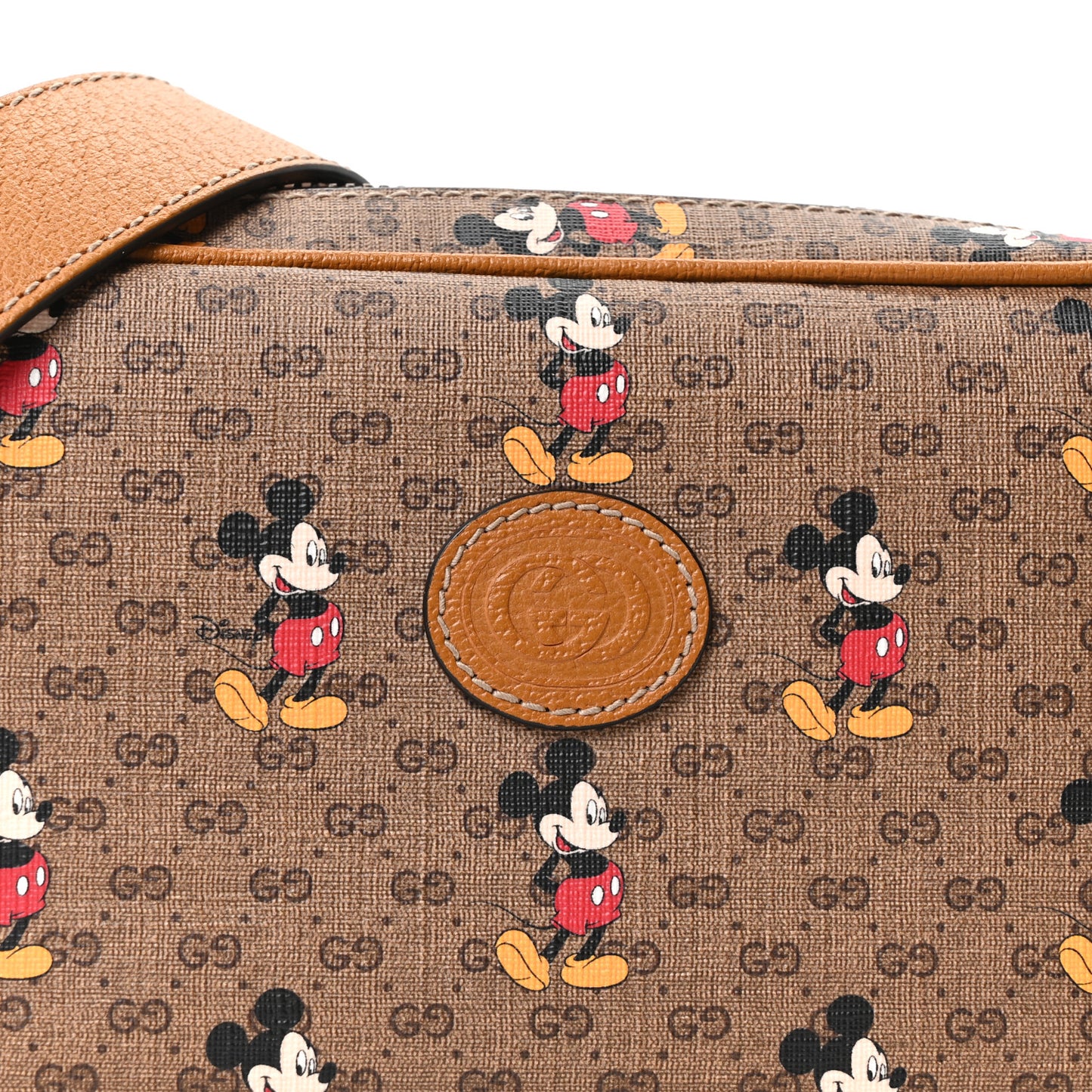 X DISNEY Mini Vintage GG Supreme Monogram Mickey Mouse Small Belt Bag 80 32 Beige Vintage Sun Oil