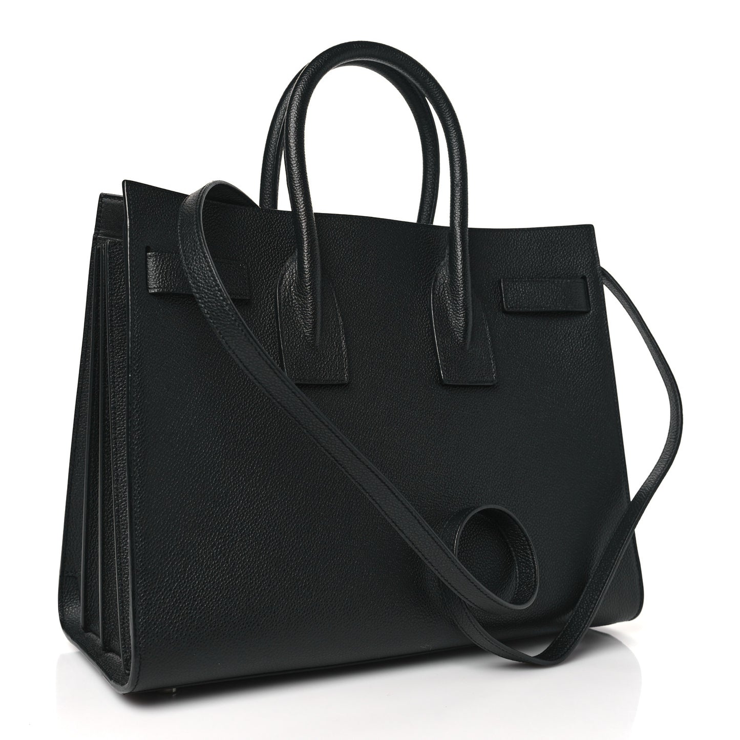 Grained Calfskin Small Sac De Jour Black