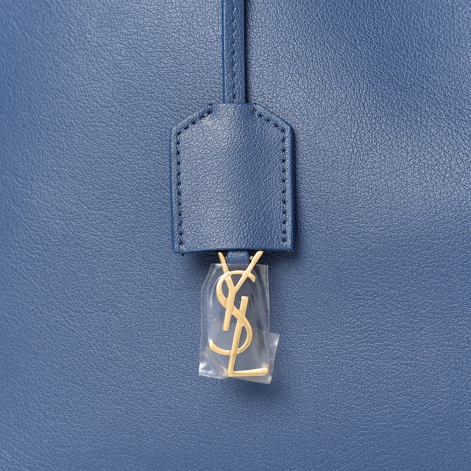 Saint Laurent Calfskin Large Shopping Tote Denim 11 of 11