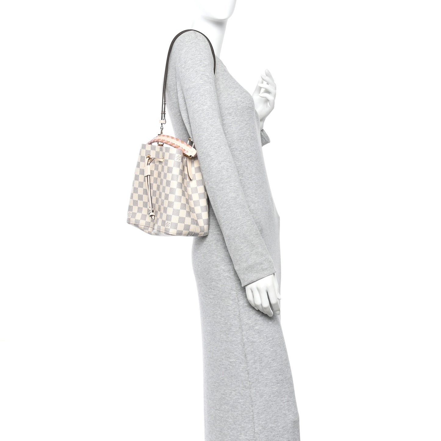 Damier Azur Braided Neonoe BB Pink