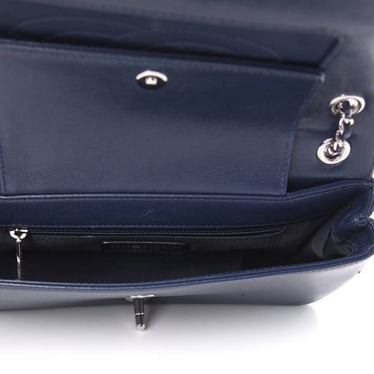 Chanel Sheepskin Quilted Medium Vintage Mademoiselle Flap Dark Navy 5 of 13