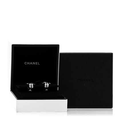 Chanel 18K White Gold Diamond Etoile Filante Earrings 5 of 5