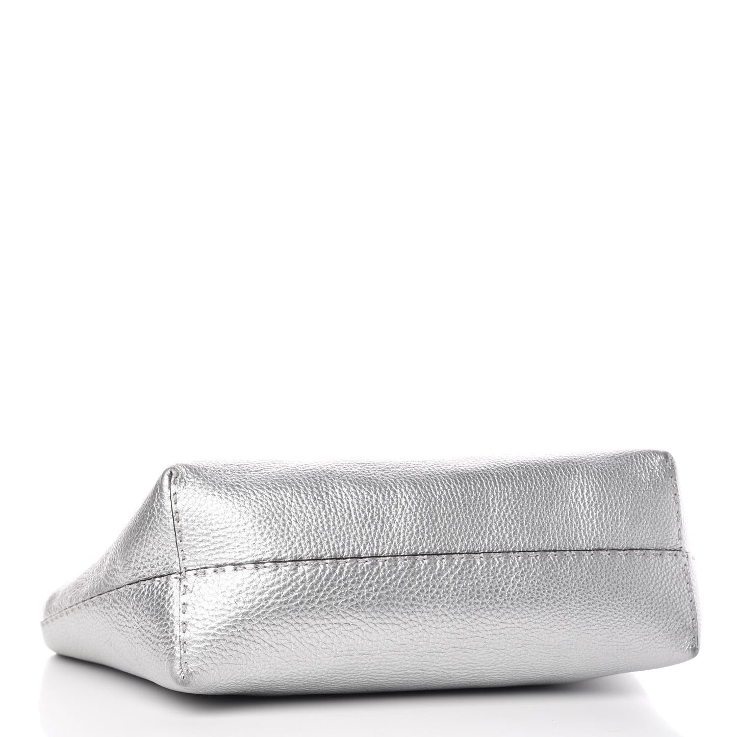 Cuoio Romano Lux Selleria Carla Shopping Tote Argento