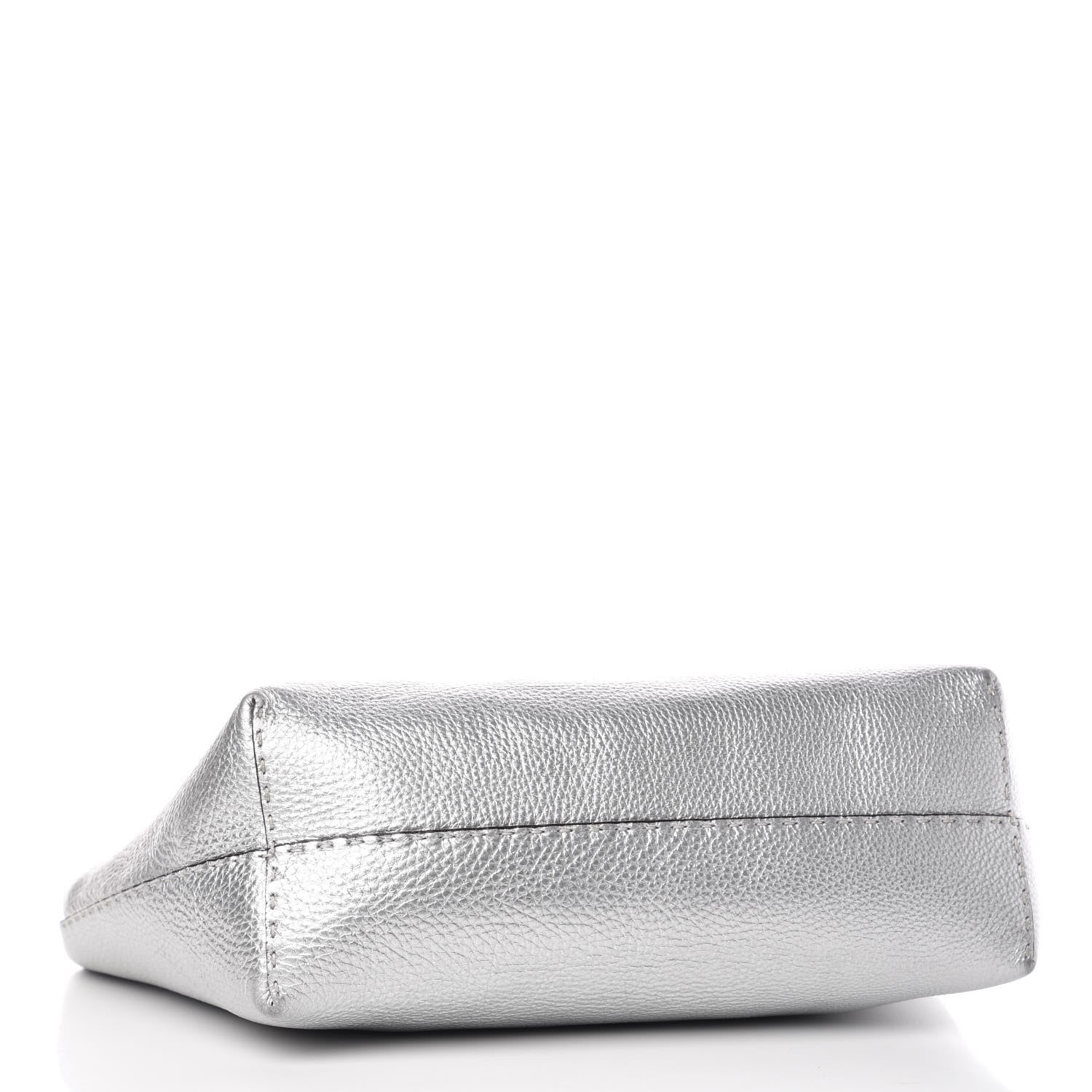 Fendi Cuoio Romano Lux Selleria Carla Shopping Tote Argento 4 of 15
