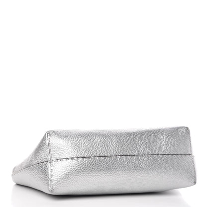 Fendi Cuoio Romano Lux Selleria Carla Shopping Tote Argento 4 of 15