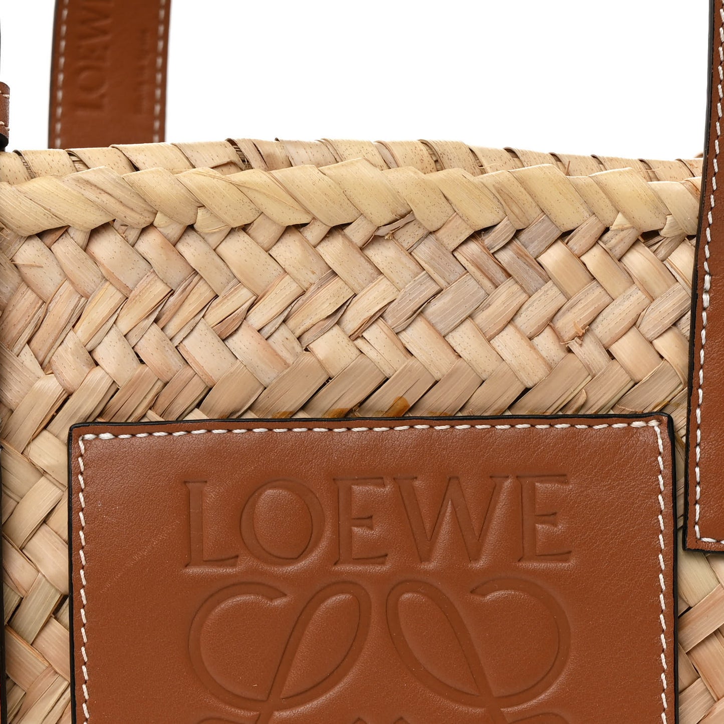 Raffia Small Basket Tote Bag Natural Tan