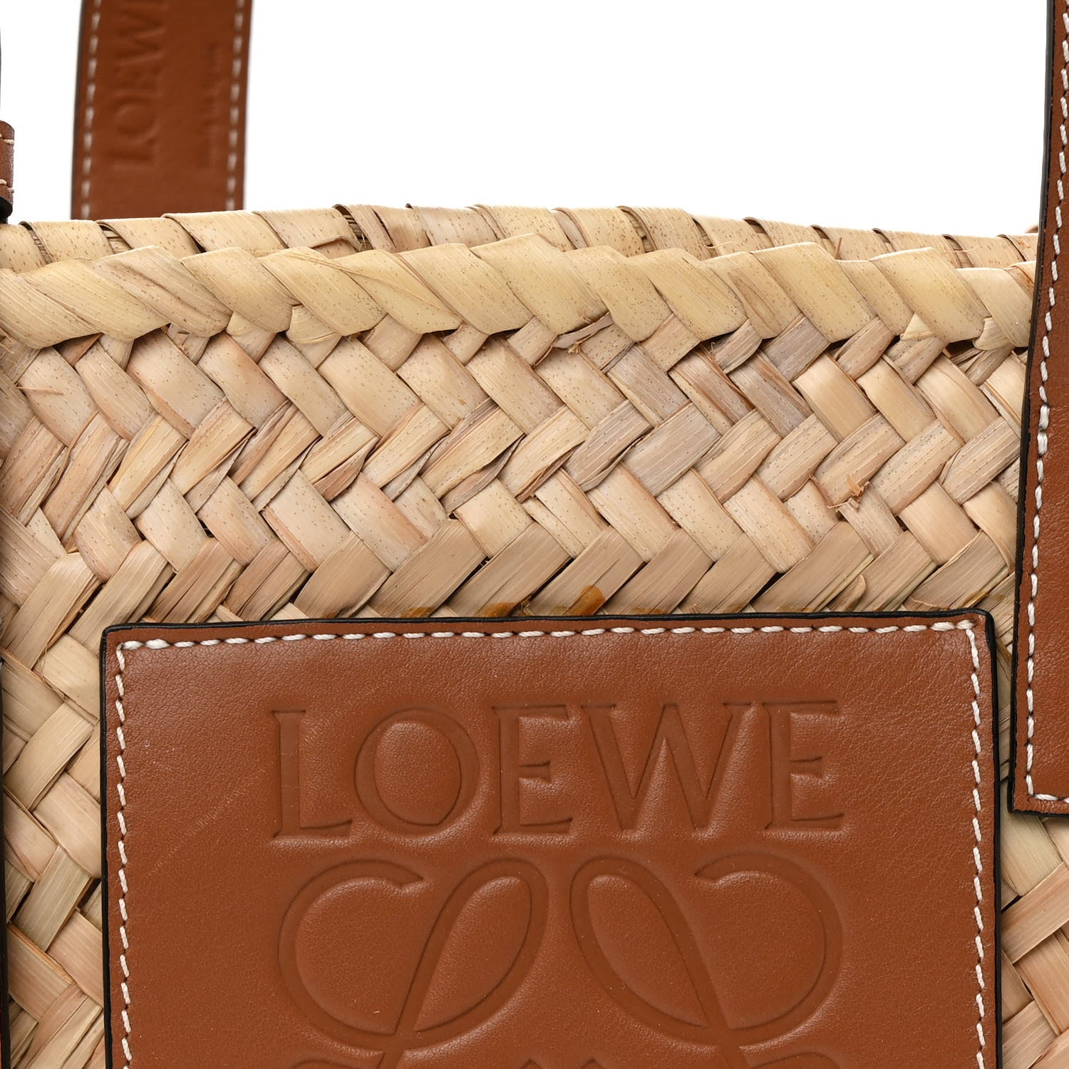 Loewe Raffia Small Basket Tote Bag Natural Tan 7 of 11