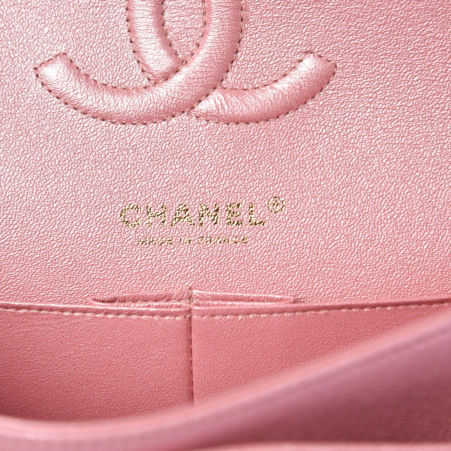 Chanel Iridescent Caviar Quilted Medium Double Flap Rose Pink 6 of 10