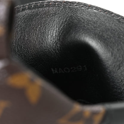 Louis Vuitton Suede Calfskin Crocodile Embossed Patent Monogram Laureate Platform Desert Boots 41 Black 8 of 8