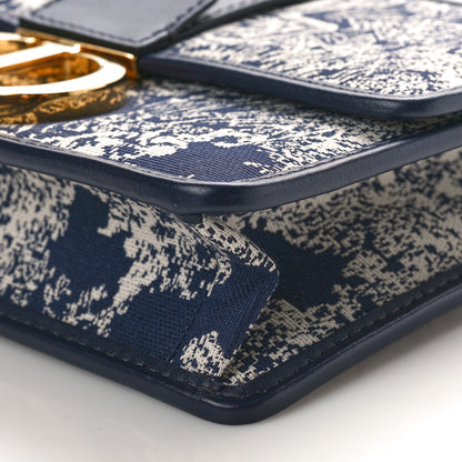 Christian Dior Toile de Jouy Reverse Jacquard 30 Montaigne Flap Bag Blue 10 of 10