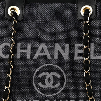 Chanel Woven Straw Raffia Medium Deauville Tote Black 8 of 12