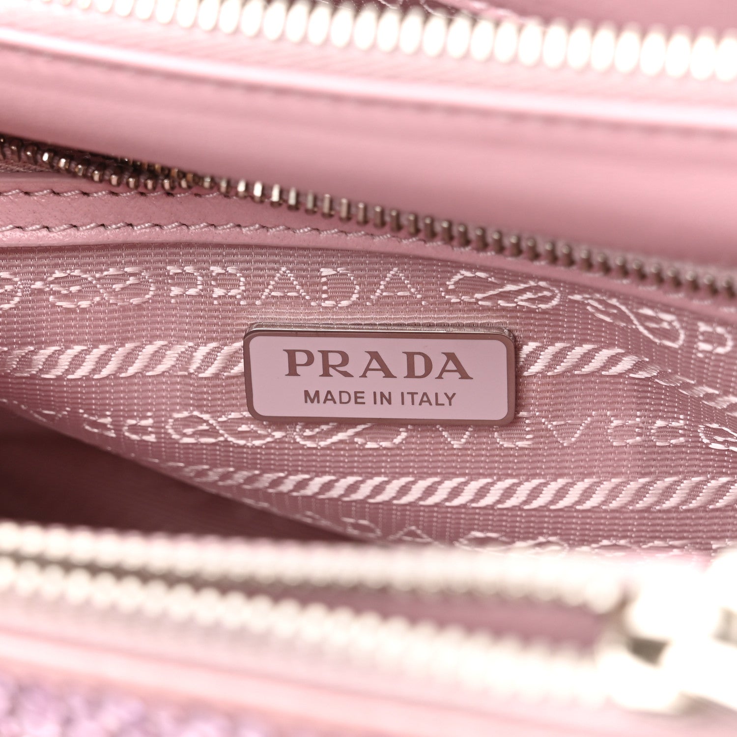 Prada Satin Crystal Mini Galleria Double Zip Tote Alabastro 6 of 9
