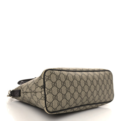 Gucci GG Supreme Monogram Small Zippered Tote Dark Brown 4 of 7