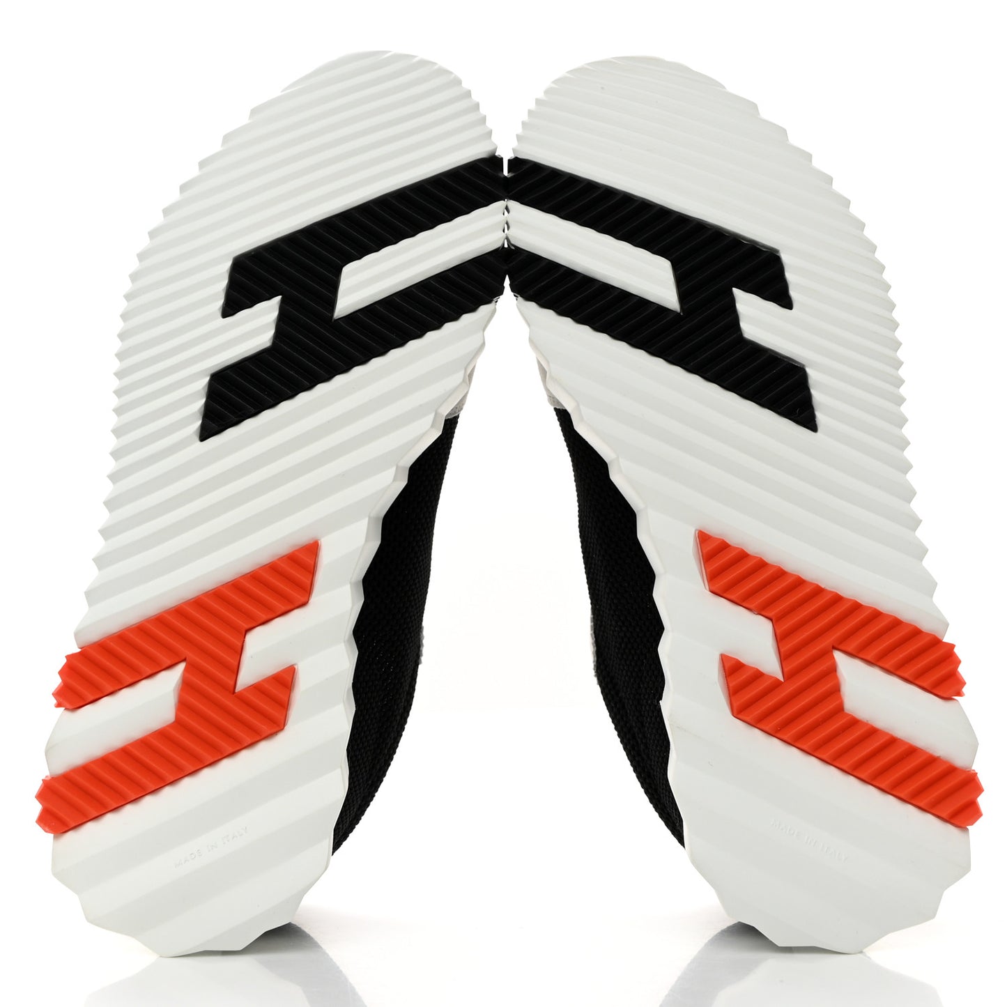 Air Mesh Suede Goatskin Bouncing Sneakers 38.5 Black Orange