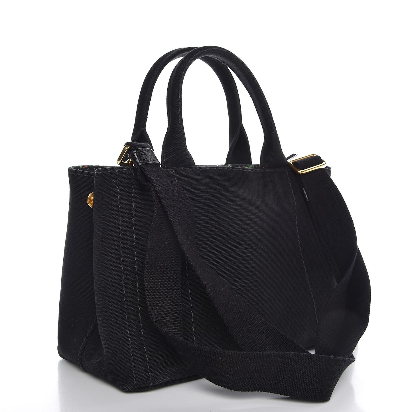 Canapa Small Logo Tote Black Arancio