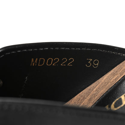 Christian Dior Calfskin Diorquake Buckled Lug Sole 15mm Clogs 39 Black 6 of 8