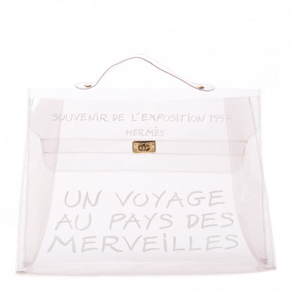 Hermes Vinyl Souvenir De L'Exposition Kelly Transparent 1 of 9