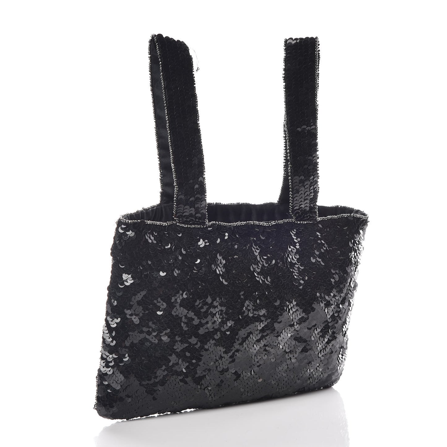 Sequin CC Evening Bag Black