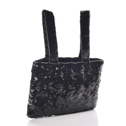 Chanel Sequin CC Evening Bag Black 3 of 12