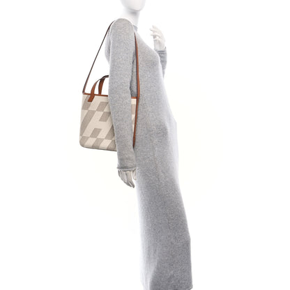 Hermes Swift Toile H Cabas H En Biais 27 Ecru Naturel Gold 2 of 11