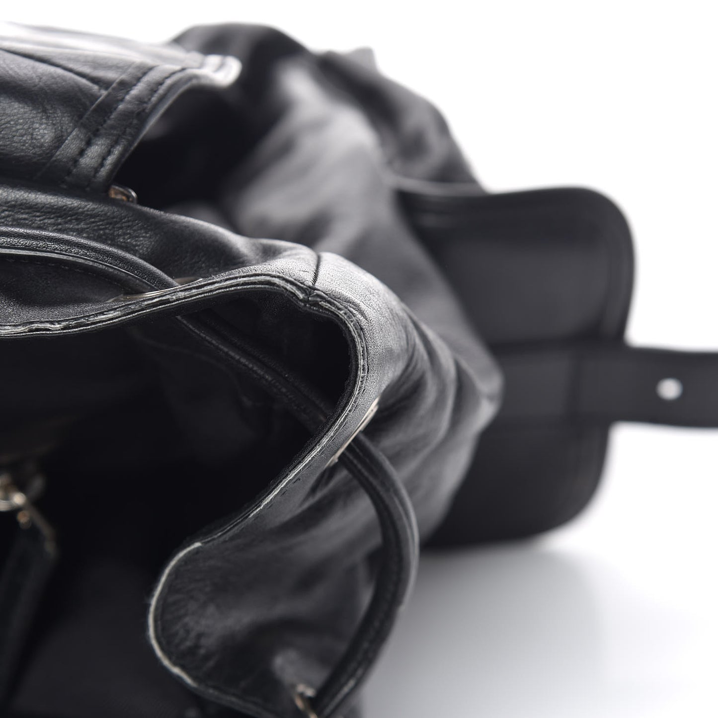 Smooth Calfskin Roc Sack Backpack Black