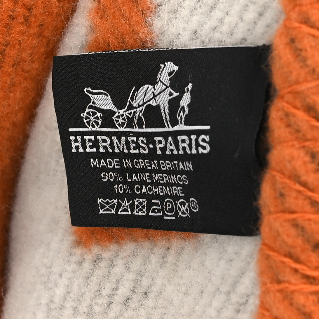 Wool Cashmere Signature Classic Avalon Blanket Ecru Potiron