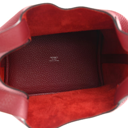 Hermes Taurillon Clemence Picotin Lock 18 Rouge Grenat 5 of 9