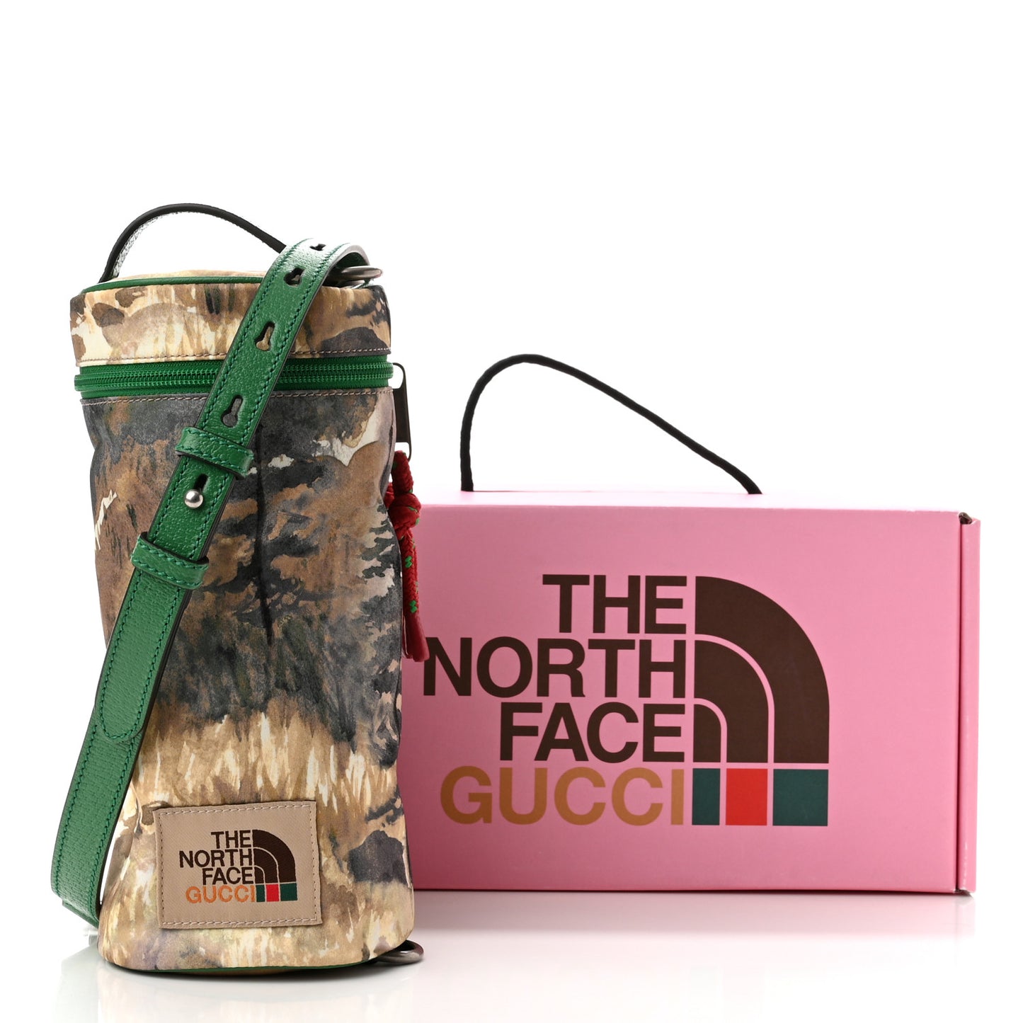 X THE NORTH FACE Econyl Nylon Barrel Shoulder Bag Green Multicolor