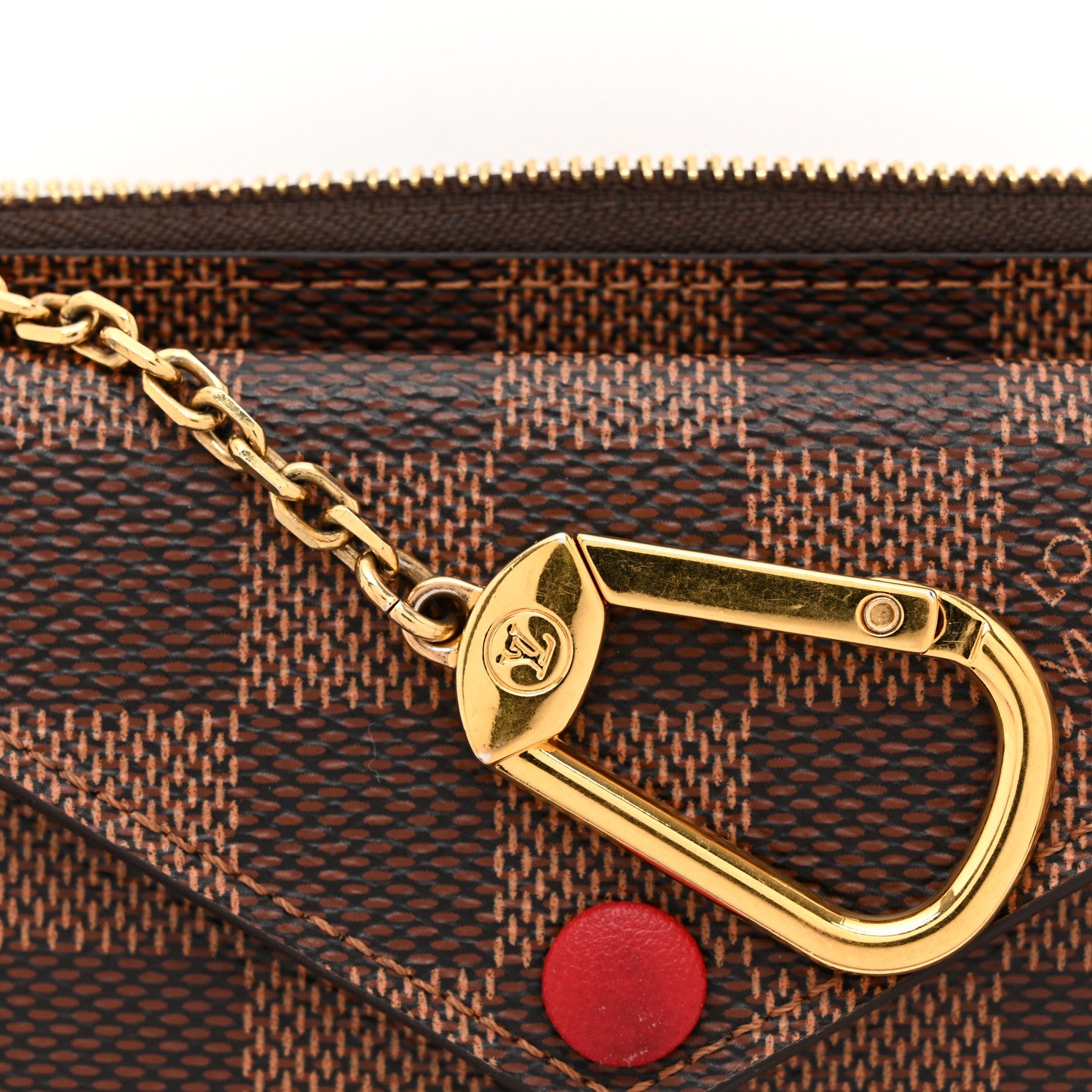 Louis Vuitton Damier Ebene Recto Verso Card Holder Red 7 of 8
