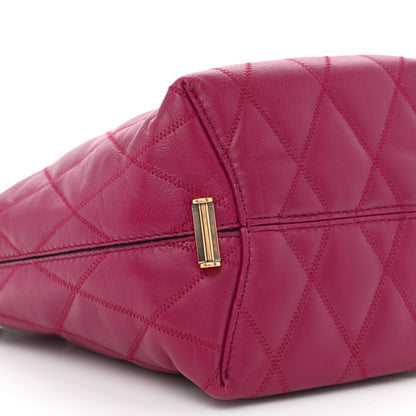 Givenchy Lambskin Quilted Mini GV Bucket Bag Orchid Purple 9 of 10