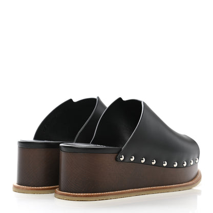Hermes Calfskin Ellipse Sandals 38 Black 4 of 9