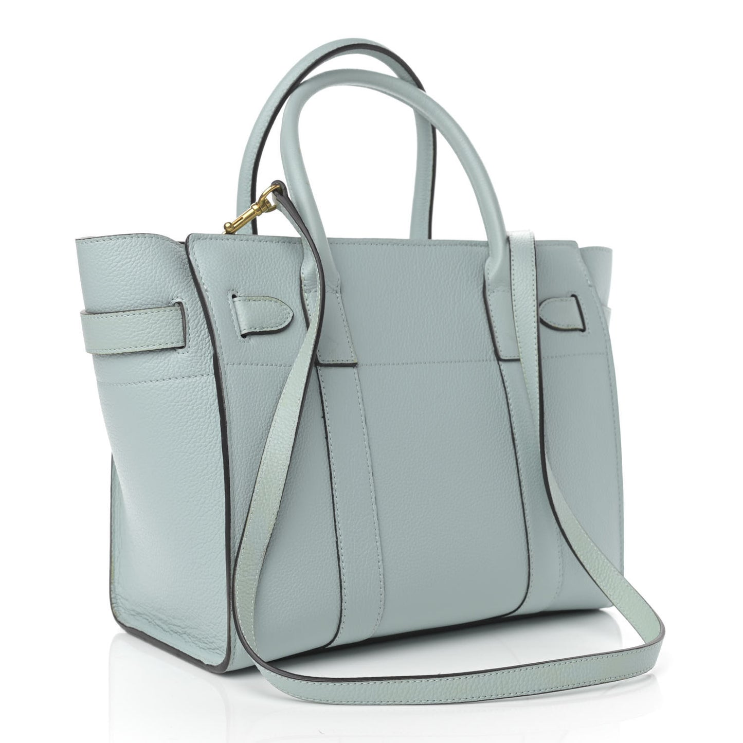 Small Classic Grain Small Bayswater Zip Tote Light Antique Blue
