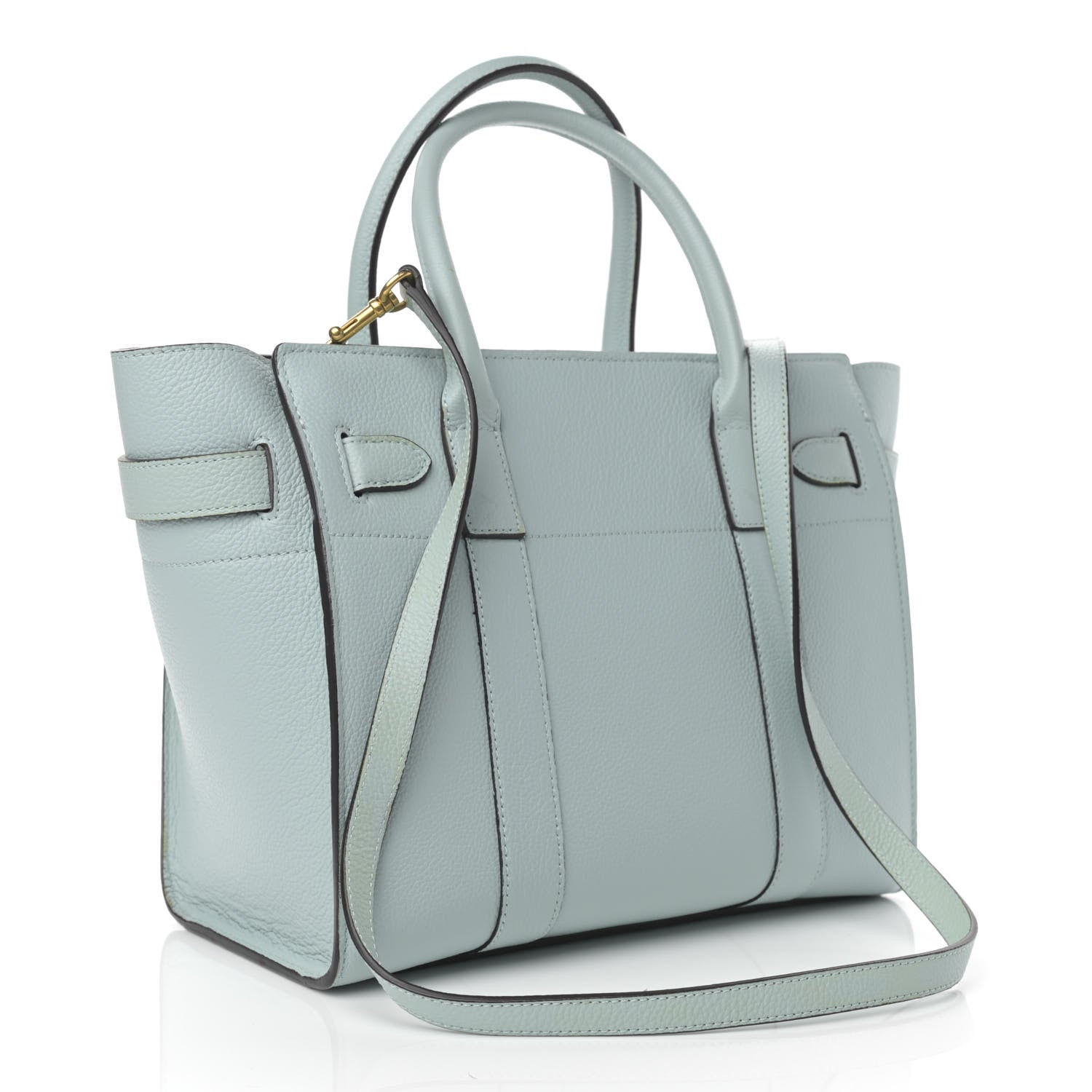 Mulberry Small Classic Grain Small Bayswater Zip Tote Light Antique Blue 3 of 11