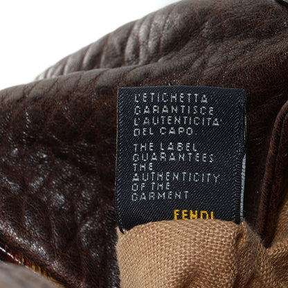 Fendi Zucca Nappa Nuvolata Vitello Tortuga Spy Tobacco Moro 7 of 8