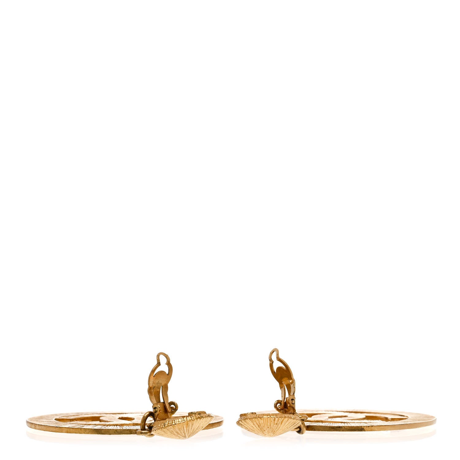 Chanel CC Drop Clip On Earrings Gold 3 of 4