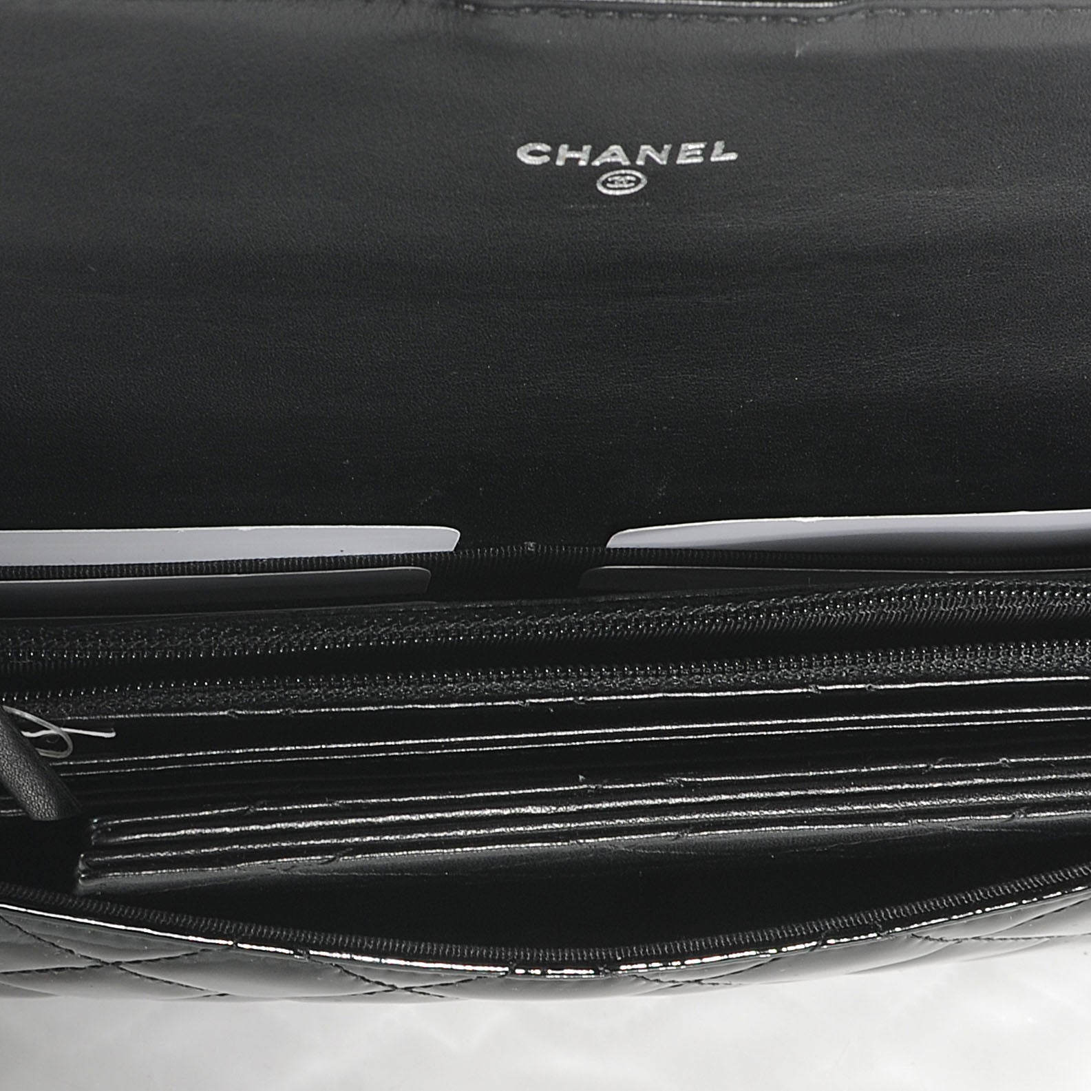 Chanel Patent Quilted Travel Wallet Black 6 of 8