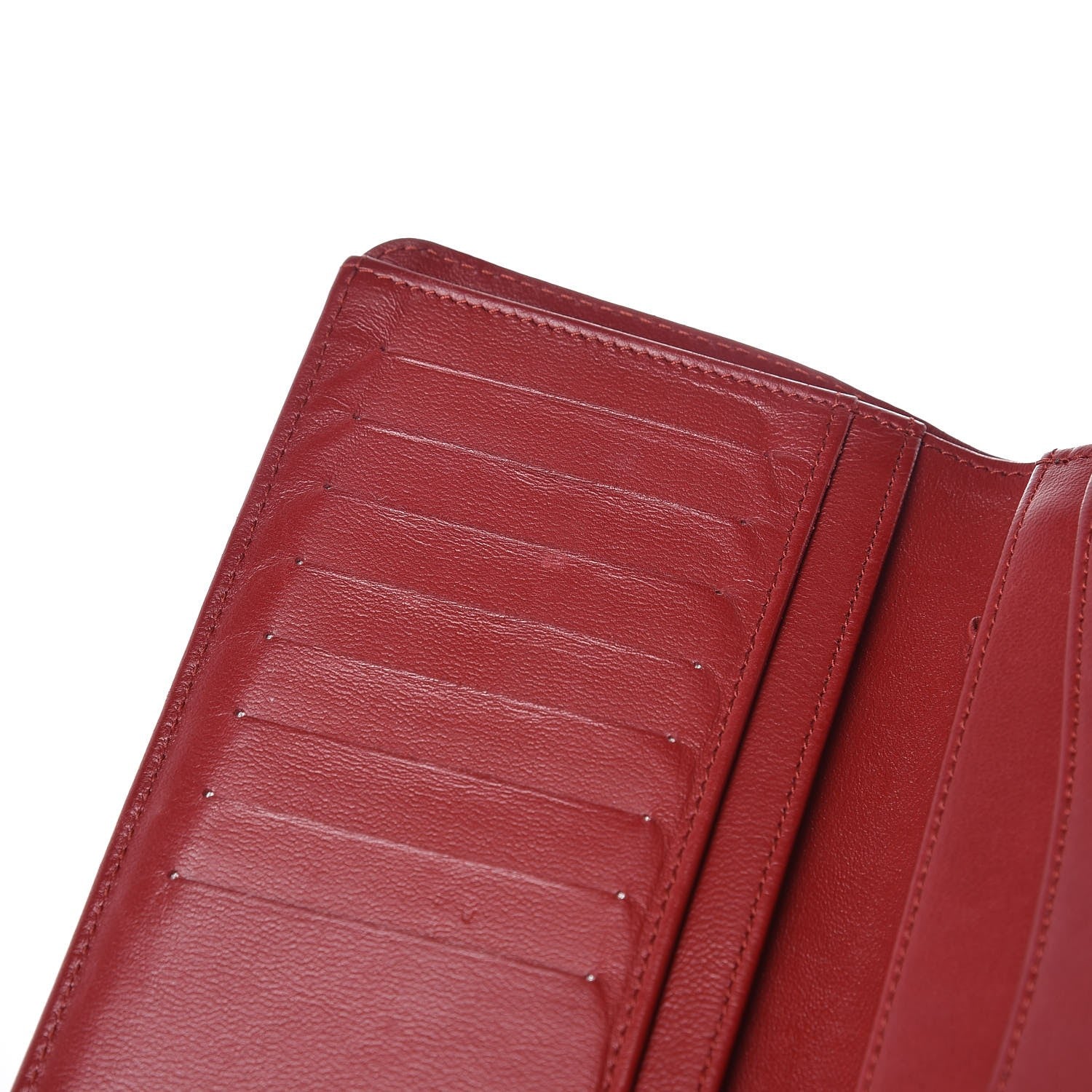 Chanel Lambskin Quilted Yen Wallet Red 24 of 26