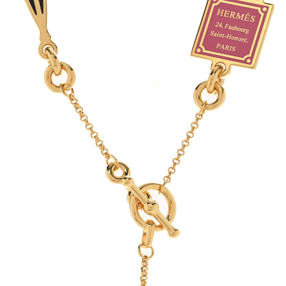 Hermes Metal Enamel Cheval Grand Parade Necklace Casaque 6 of 6