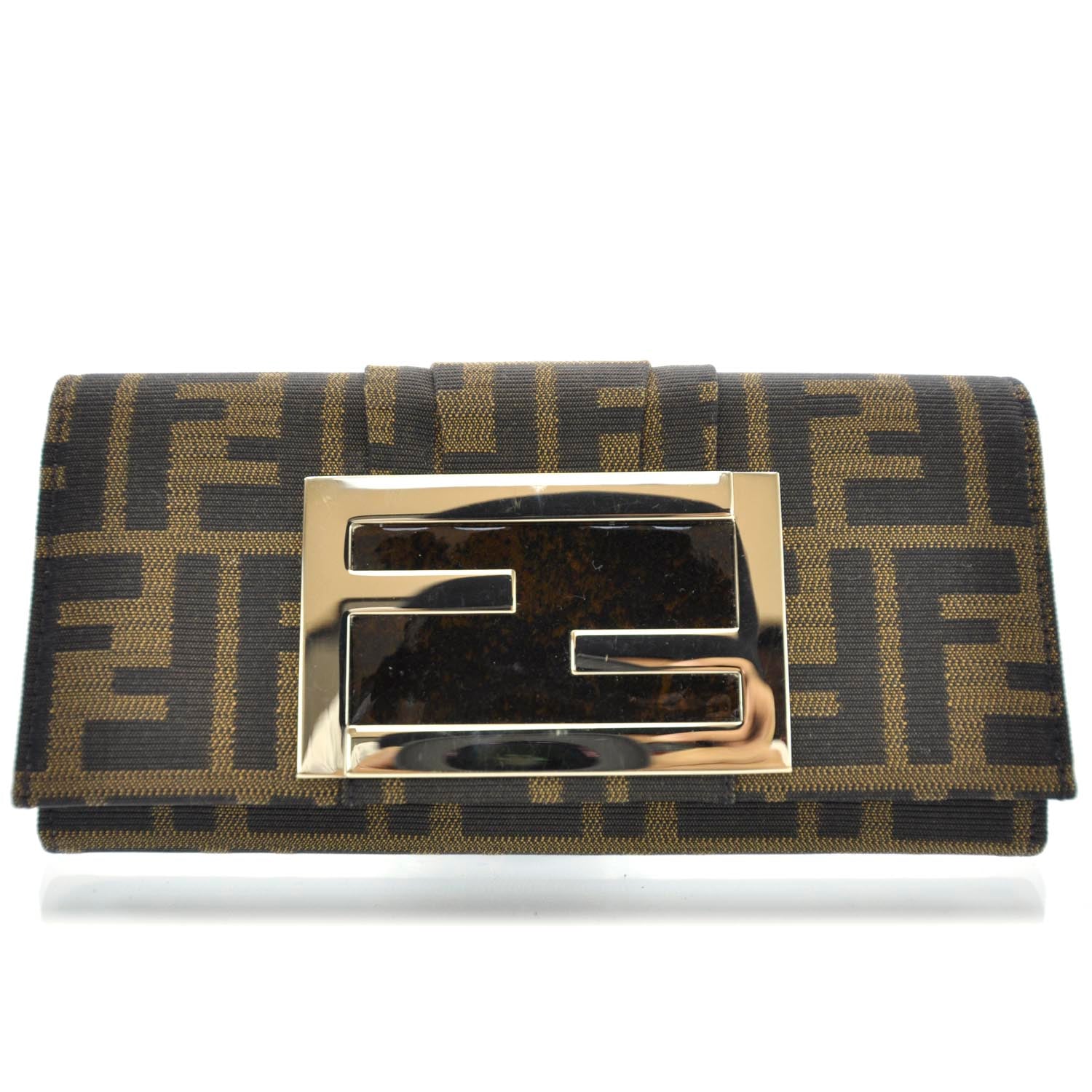 Fendi Zucca Mia Clutch Wallet Tobacco 1 of 10