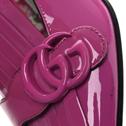 Gucci Vernice GG Marmont Fringe 50mm Loafer Pumps 39 Rododendro 13 of 13