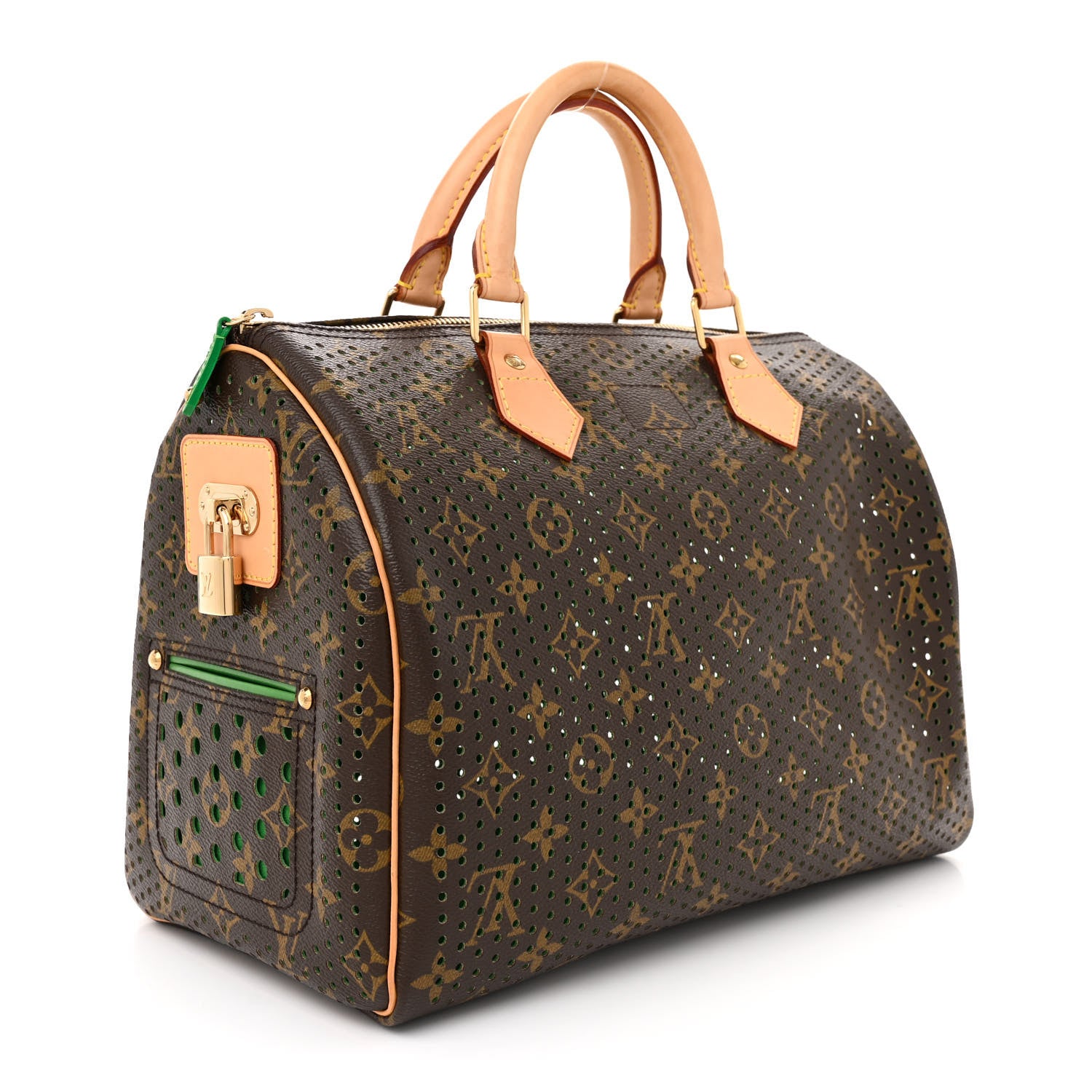 Louis Vuitton Monogram Perforated Speedy 30 Green 3 of 13