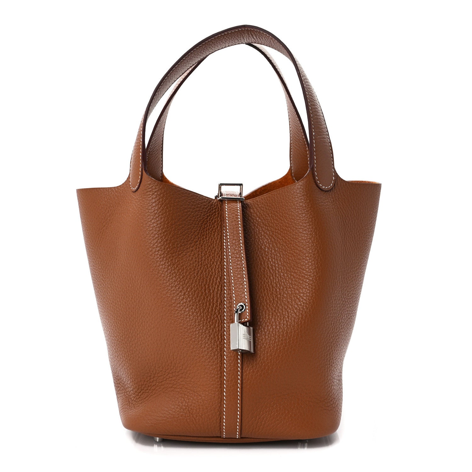 Hermes Taurillon Clemence Picotin Lock 22 MM Gold 1 of 13