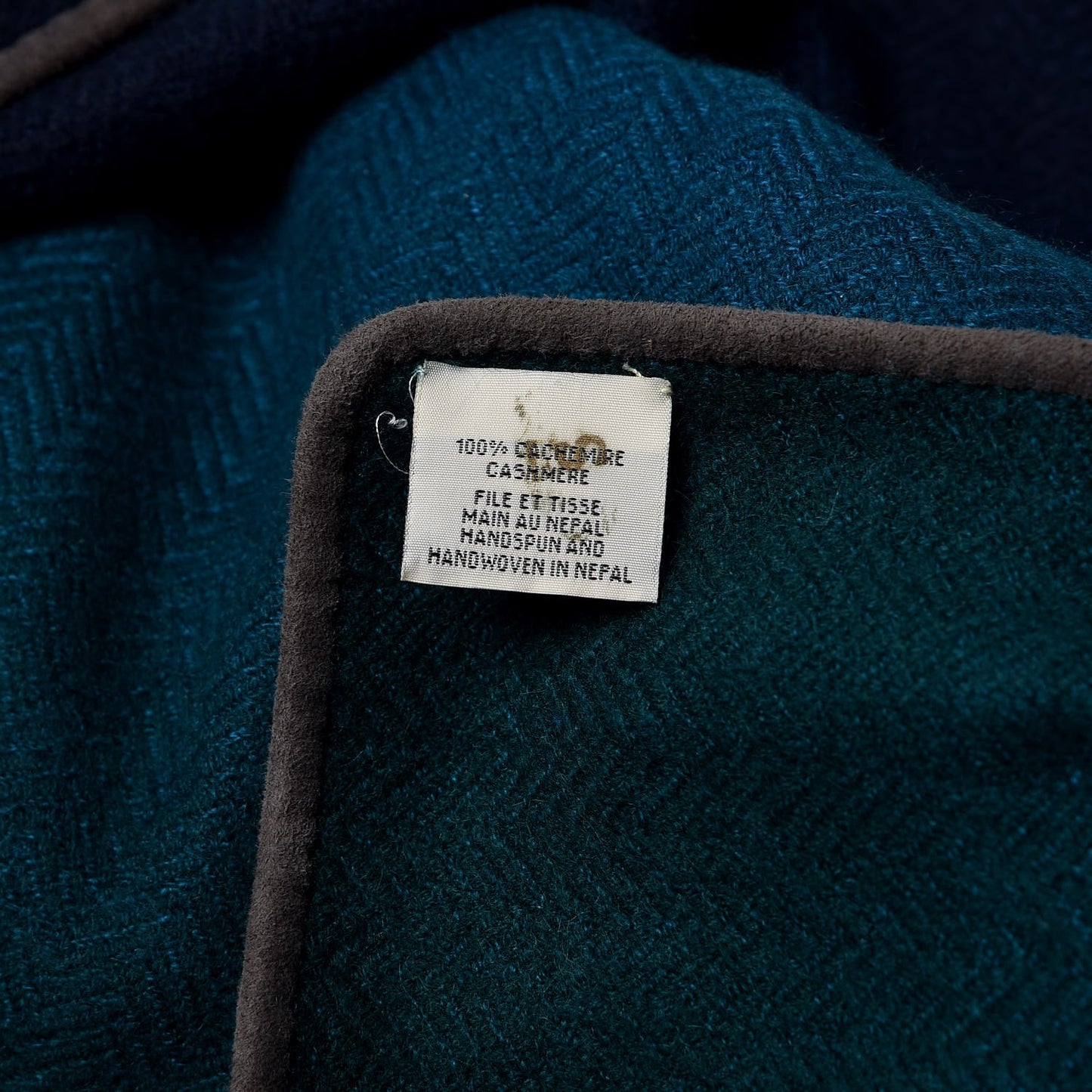 Cashmere Hand Woven Dip Dye Urga Blanket Bleu Violet