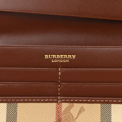 Burberry Haymarket Check Continental Wallet Brown 6 of 7