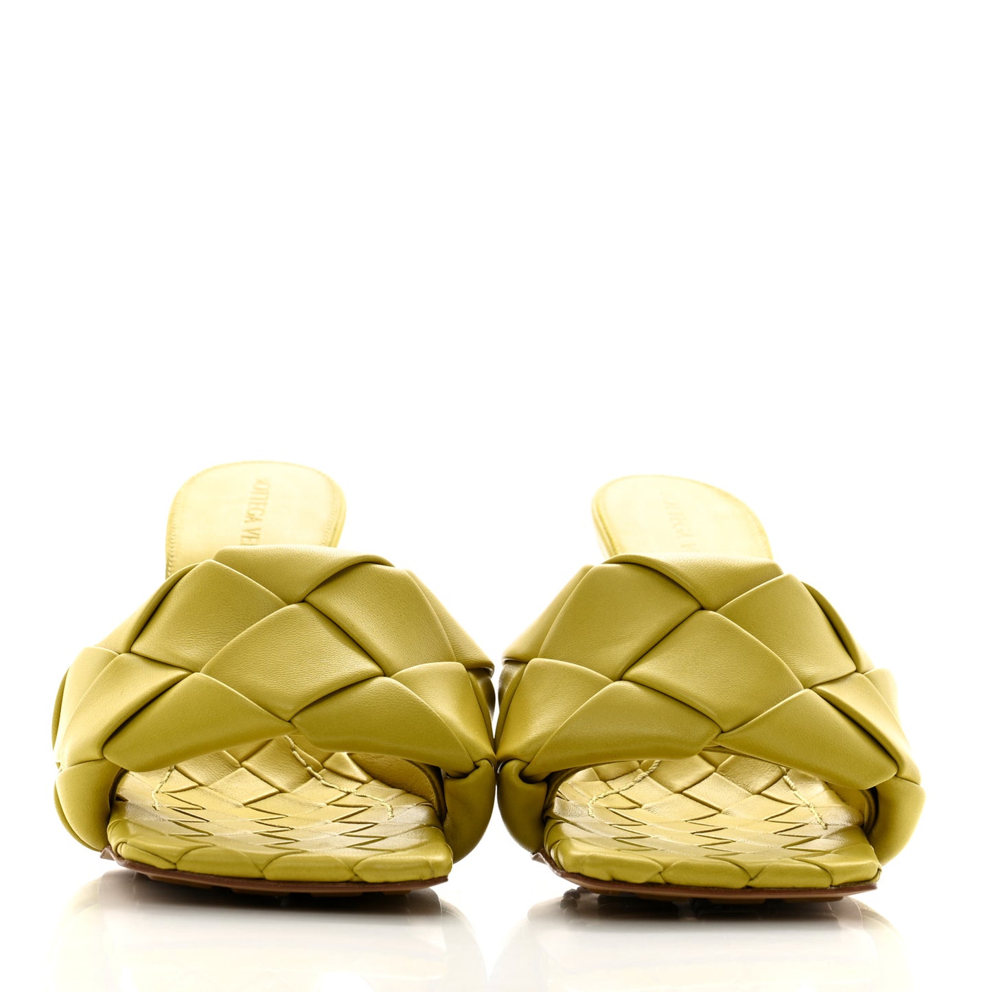 Nappa Maxi Intrecciato Lido 90mm Mule Sandals 35 Acid