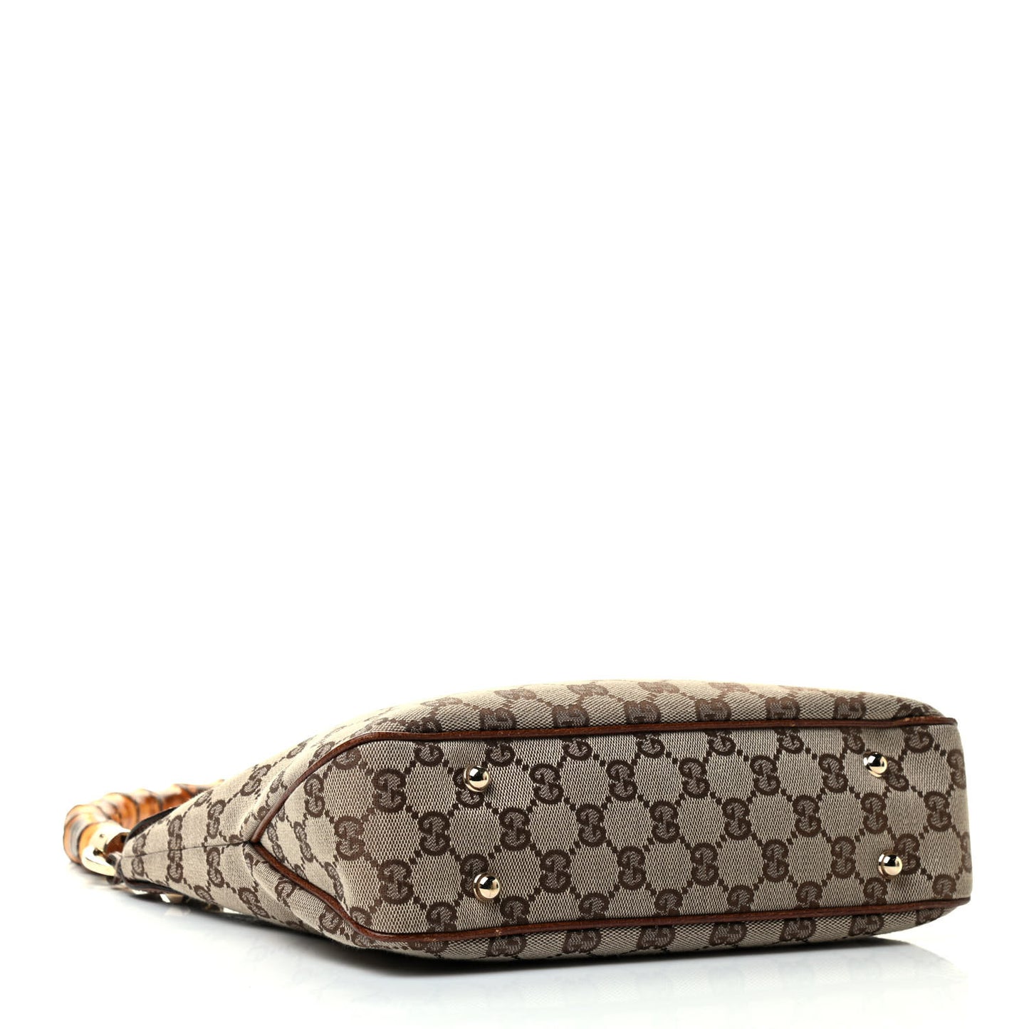 Monogram Bamboo Anita Top Handle Bag Brown