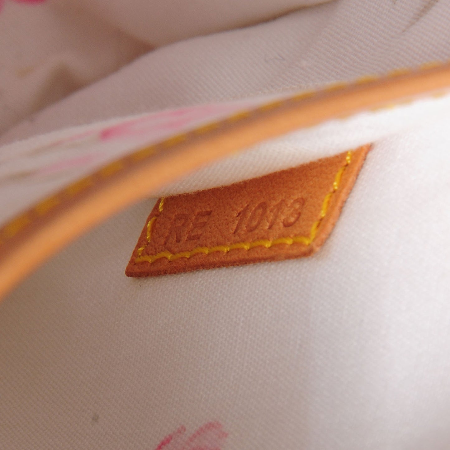 Silk Satin Monogram Multicolor Abelia White